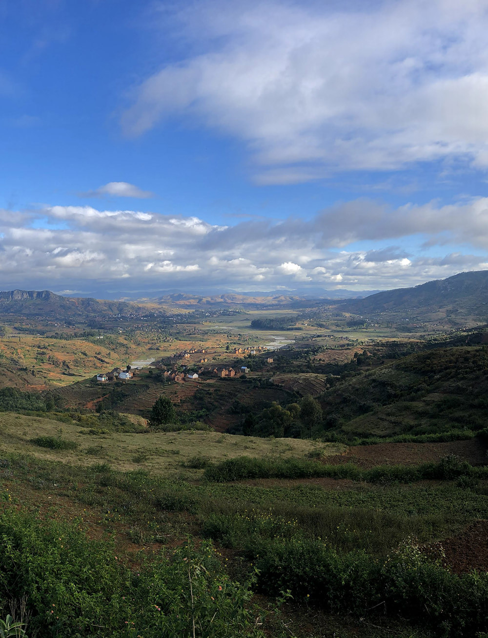 Landscape view of the road to ambalavao